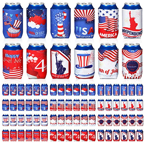 120 Piezas De Fundas Latas Americanas De Julio 4th, Enf...