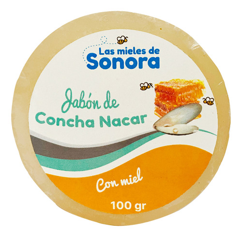Jabón Artesana Miel Y Concha Nácar 100gr Mieles De Sonora Mx