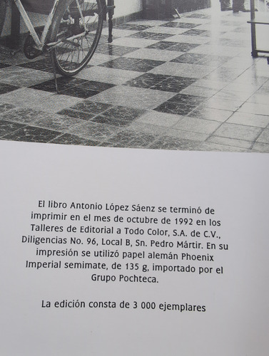 Libro Antonio López Sáenz
