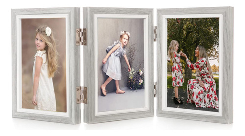 R Marco Foto Rustico Triple 5 X 7  Plegable Bisagra