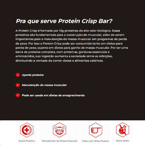 Protein Crisp Bar Trufa De Avelã - Integralmédica 12 Un.