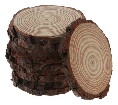 Rebanadas De Madera De Tronco De Pino Natural, Suministros P