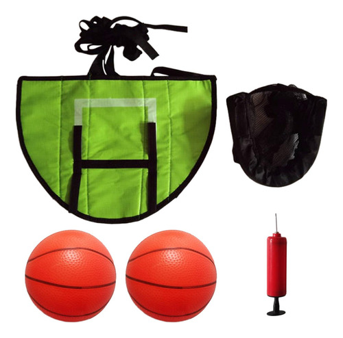 Mini Aro De Baloncesto Para Trampolín, Tablero Con 2 Bolas