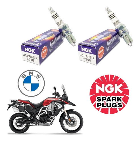 2 Velas Ignição Ngk Iridium Dcpr8eix Bmw Motos F800 Gs/r