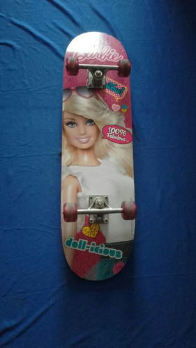 Skate Barbie Capacete Joelheira Cotoveleira Leia Descrição (Usado)