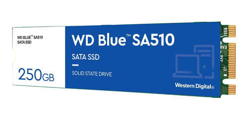 Imagen 1 de 10 de Disco Solido Interno Western Digital 250gb Blue 3d M2 2280