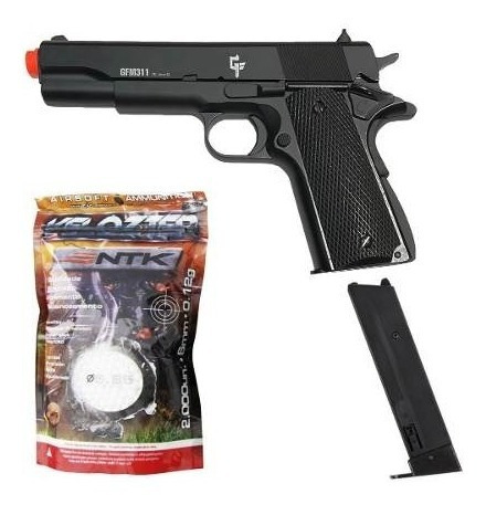 Pistola Airsoft Colt 1911 Full Metal Apgfm311 +2.000 Bbs