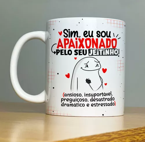 Caneca Flork Meme Namorados Apaixonados Todo Amor Que Tenho (Rosa)