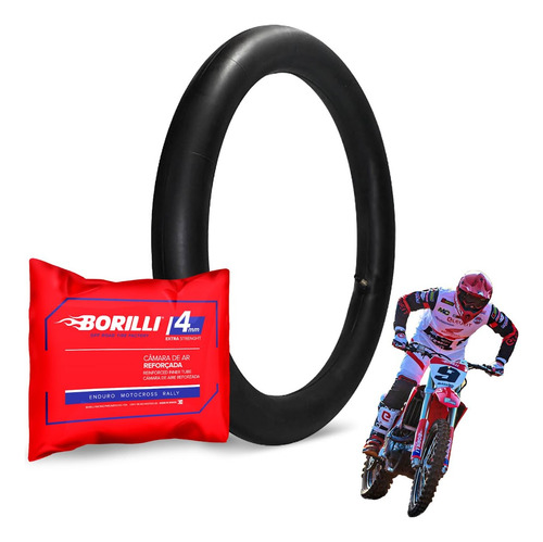 Câmara De Ar Borilli R19 Reforçada - 4mm 100/90 - 120/80-19