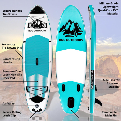 Prancha De Stand Up Paddle Inflável Roc 10 Pés E 6 Polegadas