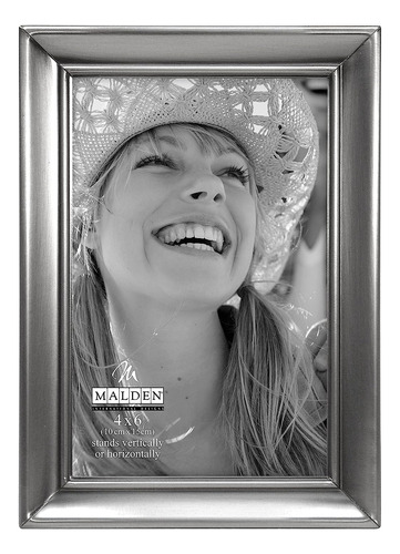 Concourse Pewter Metal Picture Frame, 5x6, Silver