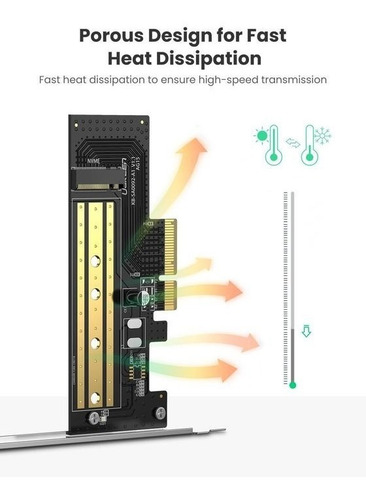 Imagen 4 de 10 de Tarjeta Pci Express 3.0x4 Para Ssd M.2 Nvme Adaptador Ugreen