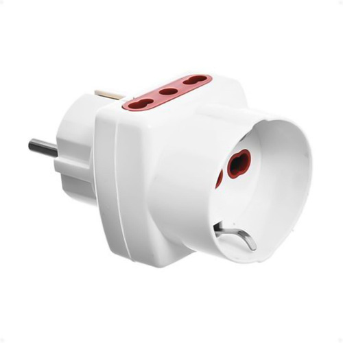 Adaptador Conatel Schuko 1 Schuko + 2 3 En Linea Tcs