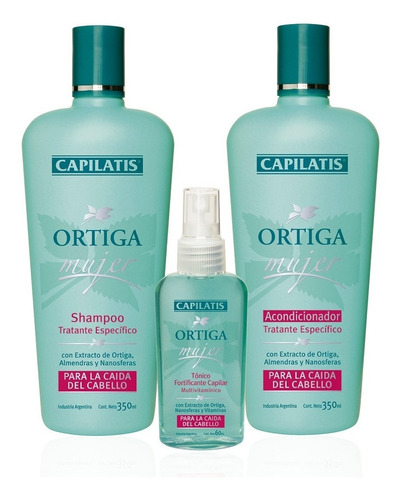 Anticaída Mujer Capilatis Ortiga Shampoo Enjuague Loción
