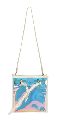 Bolsa Ombro Holográfica Up4you Transparente Transversal