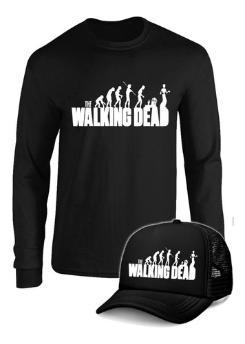 Camibuso The Walking Dead Camiseta Manga Larga Con Gorra