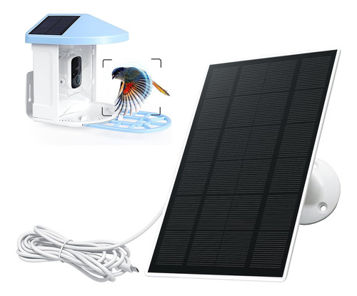 Cargador De Panel Solar Para Camara De Alimentador De Pajaro