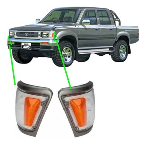 Juego De Faros Grises Para Hilux Modelo 1993