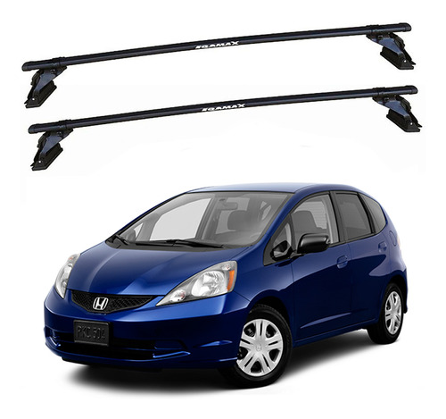 Barras De Techo Eqmax Acero Honda Fit Negro