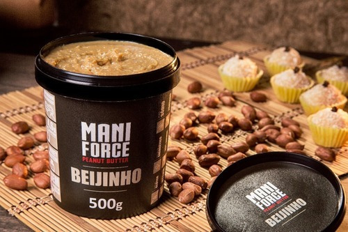 Imagem 2 de 3 de Maniforce Pasta De Amendoim Beijinho 500g C/ Whey Protein
