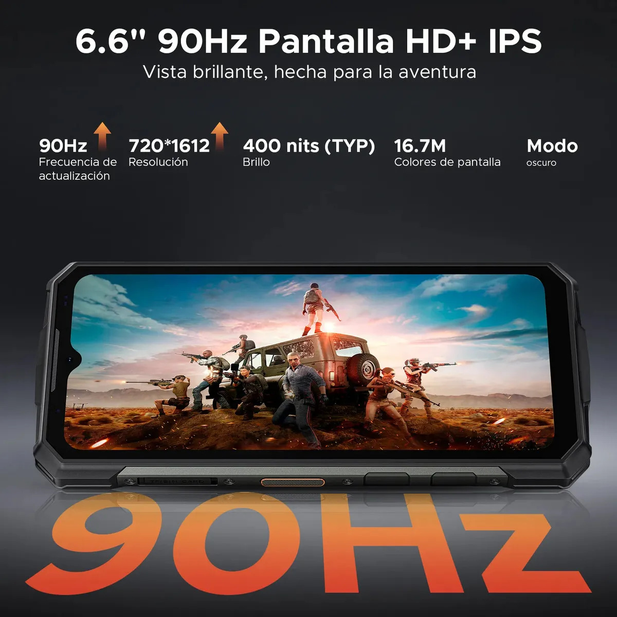 Doogee Fire 5 Ultra Celulares Android 16 Teléfono Resistente 6.6pulgada 13000mah 36gb Ram+128gb Rom Luces De Camping/48mp/nfc/doble Sim