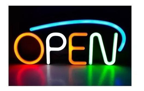 Anuncio Luminoso Led Letrero Open Royal + Control Remoto