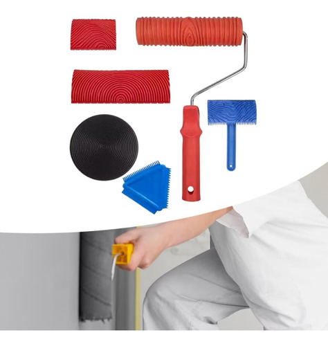 Conjunto De Herramientas De Pintura De Grano De 6 Estilo A