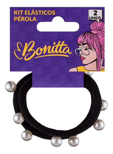 Kit Com 2 Elásticos De Cabelo Pérola Xuxinha Bonitta