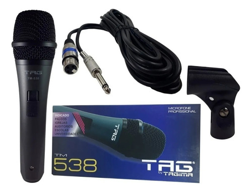 Microfone Tag Sound By Tagima Tm-538 Cabo+suporte+estojo