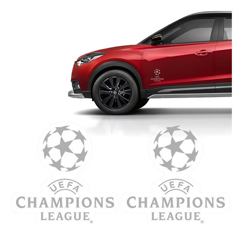 Adesivos Nissan Kicks 2021 Uefa Champions League Preto Prata Cor Cinza