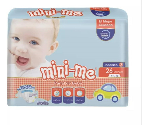 Pañales Para Bebé Marca Mini-me Talla M - Bulto 5 Paq