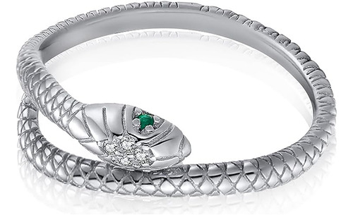 Anillo Serpiente Plata 925 Talla Unica Para Todos Los Tamaño