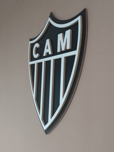 Escudo Atlético Mg 40cm Em Mdf Alto Relevo | Parcelamento sem juros Escudo Atlético Mg 40cm Em Mdf Alto Relevo | Parcelamento sem juros