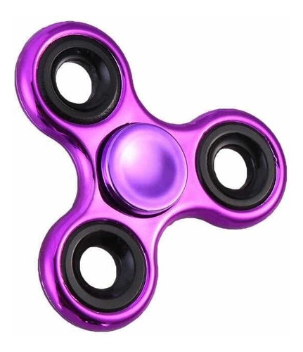 Fidget Spinner Metálico Cromado 3 Aspas 10 Piezas