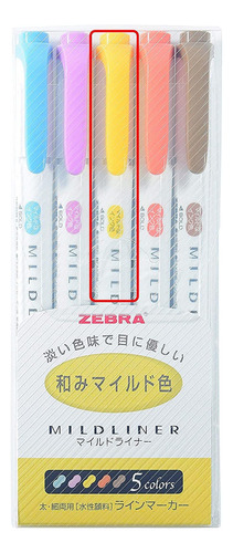 Zebra Mildliner Double-sided Highlighter Mild Gold Ink Color