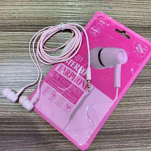 Auricular One Touch Remote Stereo Rosa Blanco O Celeste S01