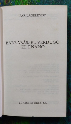 Imagen 2 de 2 de Pär Lagerkvist / Barrabás Y Otros Relatos