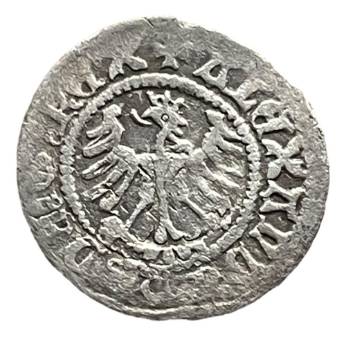 Polonia 1/2 Groschen De Alejandro I Jagellón (1501-1506 Dc) (Usado)