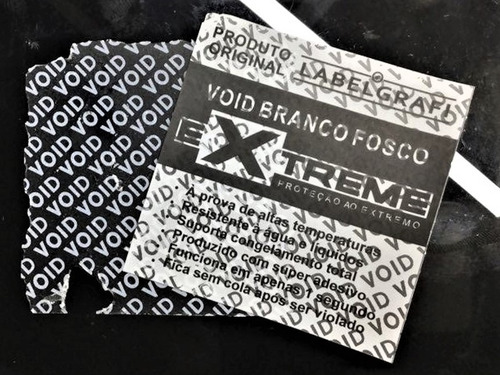 Lacre Void Branco Extreme 30x10mm Personalizado 500 Unidades