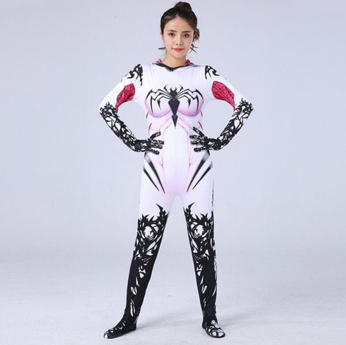 Fantasia Mulher Aranha Stacy Gwen Venom Simbionte Halloween