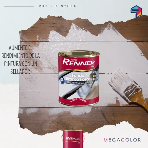 Fondo Para Madera Blanco Mate 3,6 L Megacolor