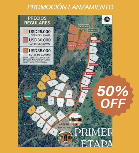 Lotes De 1.500 M2 En Venta En Las Sierras De Rocha, A 12 Km De La Ciudad De Rocha