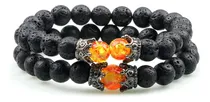 Comprar Pulseras Para Parejas De Piedra De Lava Bohemia Vintage X2