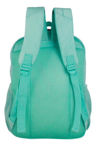 Bolsa Cursinho Meninas Grande Reforçada C/ Chaveiro Cor Verde-claro Desenho do tecido Liso