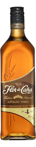 Ron Flor De Caña Añejo Oro 4 Años 750 Ml 