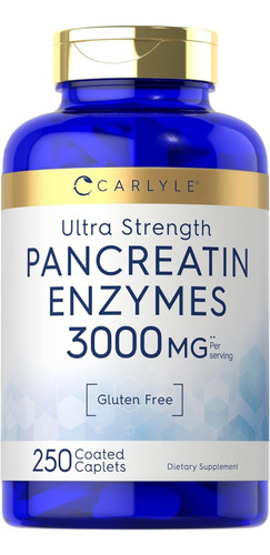 Enzimas Pancreatinas 3000 Mg X 250 Cap Usa