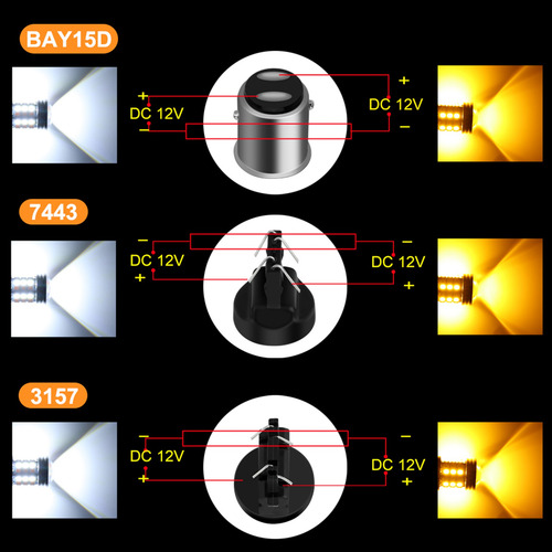 Bombillas Led N32pcs 1157 Bay15d P21/5w 5630 De Doble Color