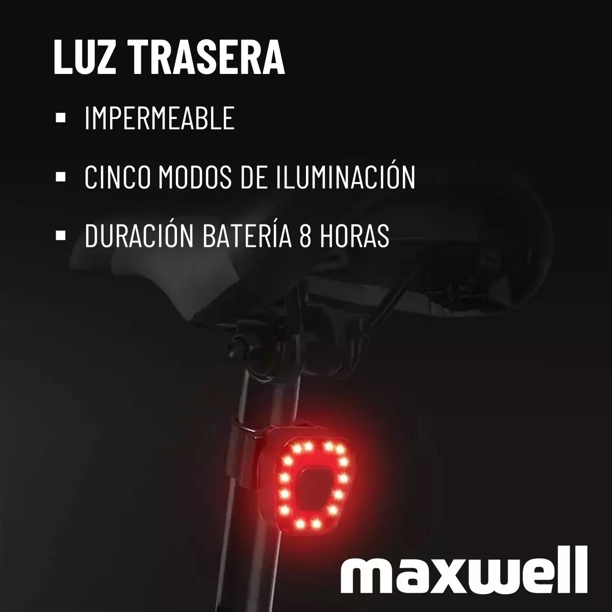 Segunda imagen para búsqueda de luz trasera bicicleta