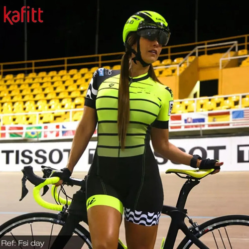 Medias De Traje De Ciclismo Sexy Fluorescente Para Mujer