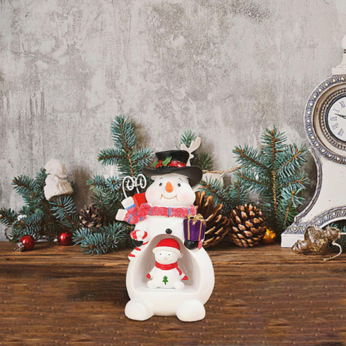 Adorno Navideño, Figura Decorativa Con Muñeco De Nieve